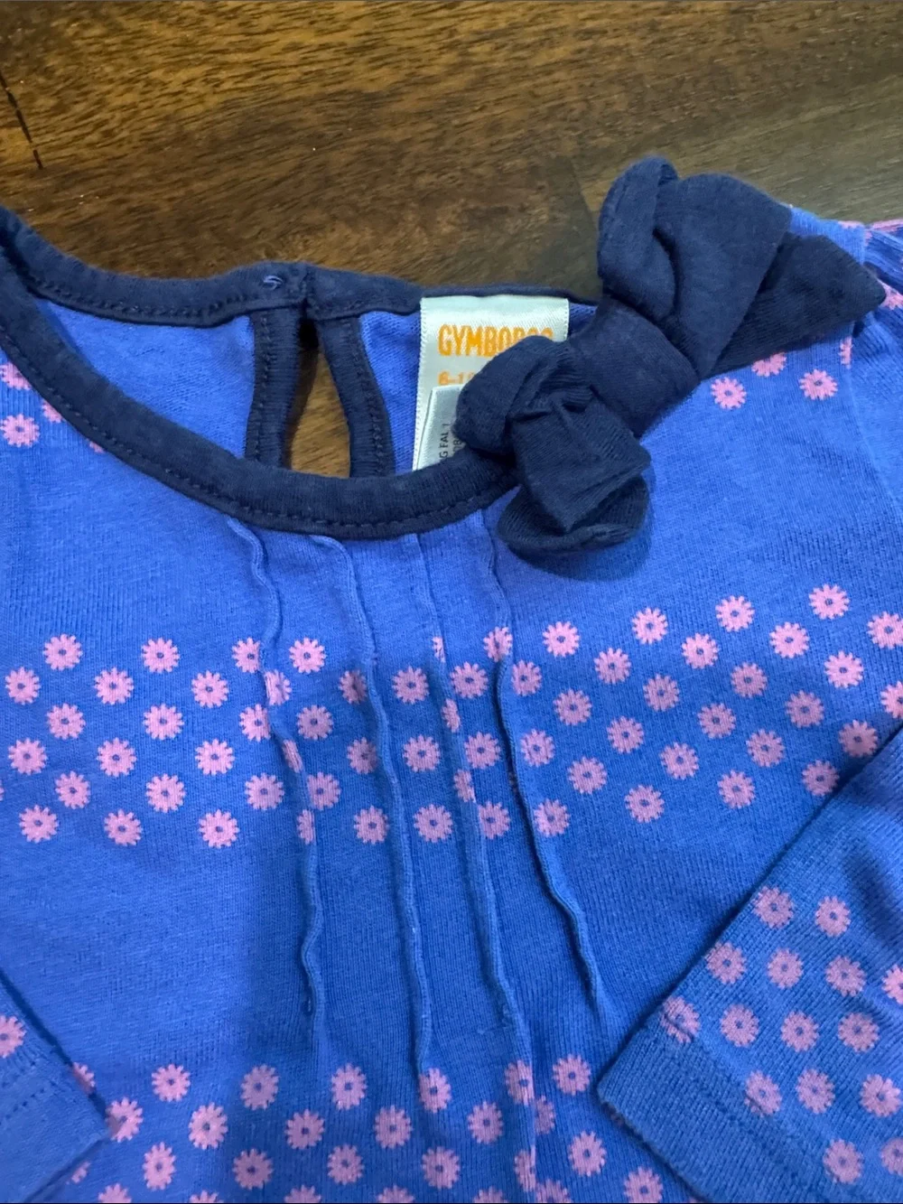 Gymboree Purple Dress with Pink Floral Dots